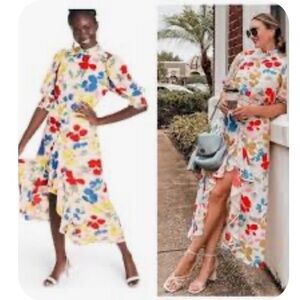 RIXO Colorful Floral Maxi Dress
